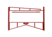 Red Double Swing Barrier with High-Level Swing Arm Kit