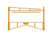 Yellow Double Swing Barrier with High-Level Swing Arm Kit