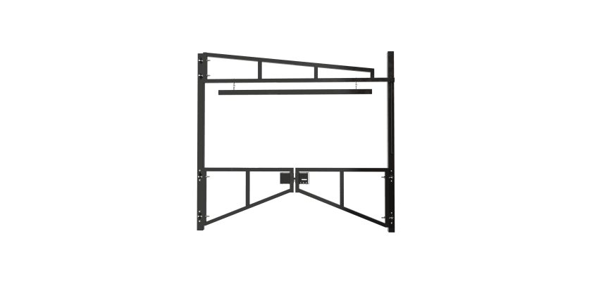 Black Double Swing Barrier with High-Level Swing Arm Kit