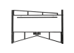 Black Double Swing Barrier with High-Level Swing Arm Kit