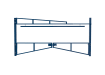 Blue Double Swing Barrier with High-Level Swing Arm Kit