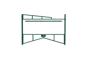 Double Swing Barrier with High-Level Swing Arm Kit - 2.2m High x 4.0m Wide