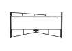 Black Double Swing Barrier with High-Level Swing Arm Kit