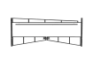 Black Double Swing Barrier with High-Level Swing Arm Kit