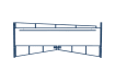 Blue Double Swing Barrier with High-Level Swing Arm Kit