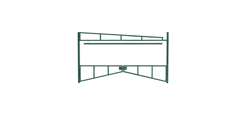 Green Double Swing Barrier with High-Level Swing Arm Kit