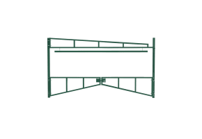 Double Swing Barrier with High-Level Swing Arm Kit - 2.2m High x 5.0m Wide