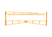 Yellow Double Swing Barrier with High-Level Swing Arm Kit