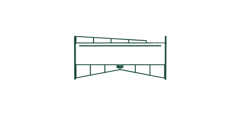 Green Double Swing Barrier with High-Level Swing Arm Kit