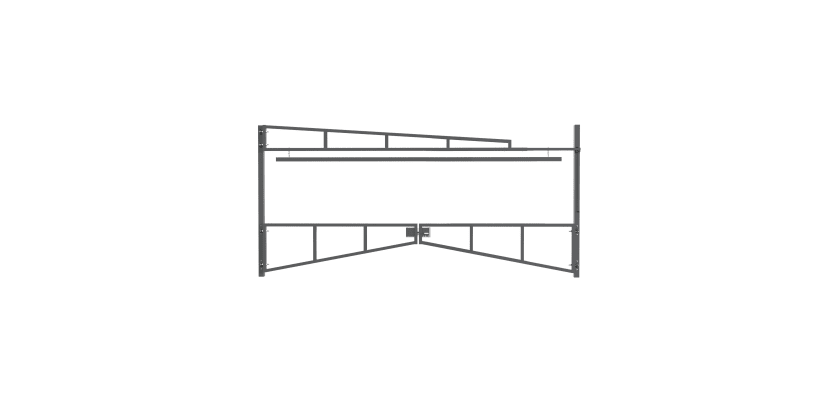 Grey Double Swing Barrier with High-Level Swing Arm Kit