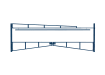 Blue Double Swing Barrier with High-Level Swing Arm Kit