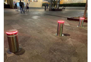  Benito H2208L - Semi-Automatic Bollard with LED Crown- 220mm x 500mm