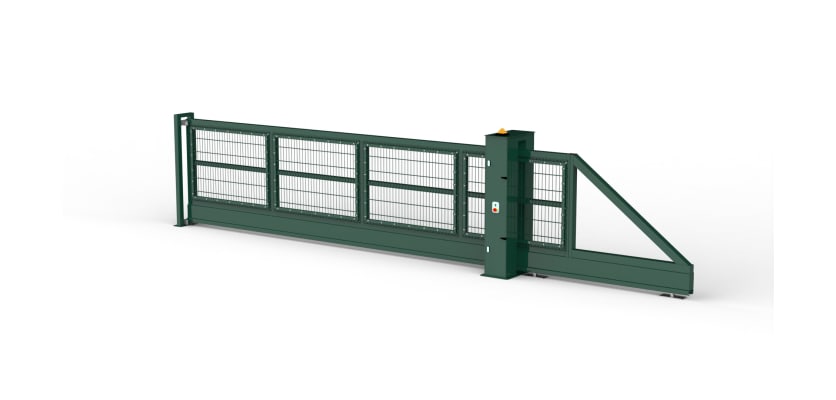 Moss Green ProFence® SR1 (A1) LPS 1175 868 Mesh Automatic Cantilever Gate
