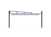Blue Swing Height Restrictor Barrier