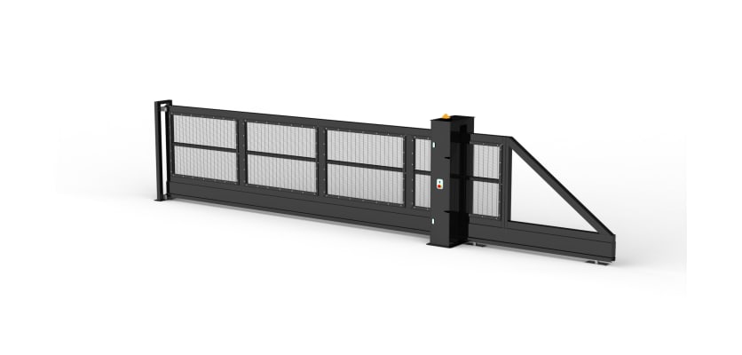 Black ProFence® SR1 (A1) LPS 1175 358 Mesh Automatic Cantilever Gate