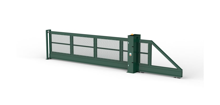 Moss Green ProFence® SR1 (A1) LPS 1175 358 Mesh Automatic Cantilever Gate