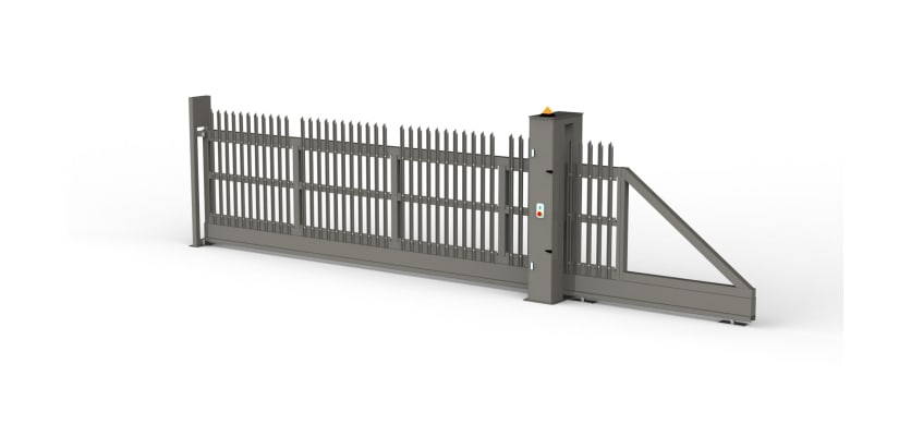 Window Grey PaliFence® SR1 (A1) LPS 1175 W Palisade Automatic Cantilever Gate