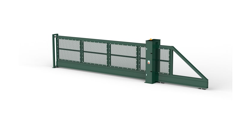 Moss Green ProFence® 2X SR2 (B3) LPS 1175 Mesh Automatic Cantilever Gate