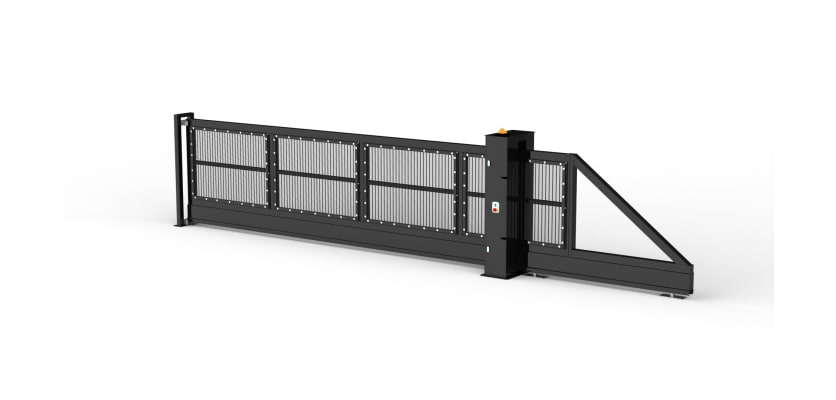 Black ProFence® 2X SR2 (B3) LPS 1175 Mesh Automatic Cantilever Gate