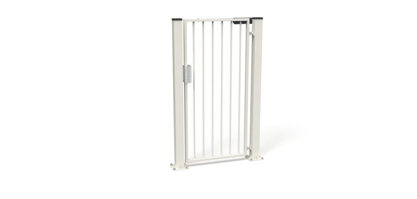 Traffic White vertical bar pedestrian gate
