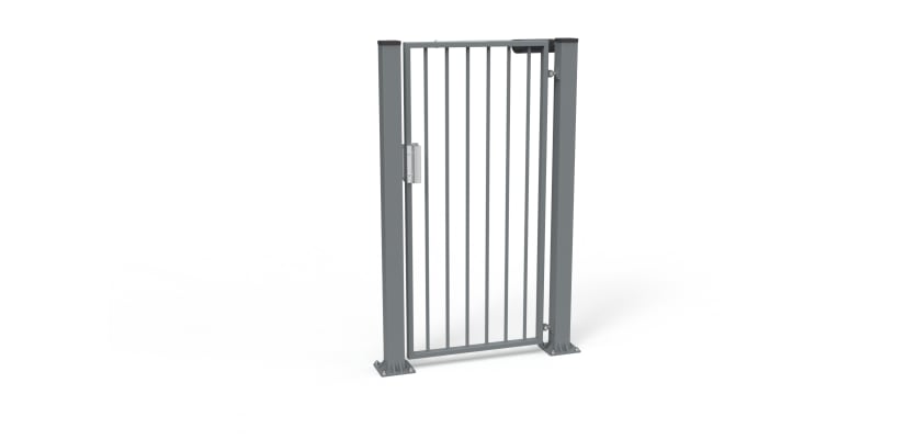Window Grey vertical bar pedestrian gate