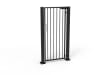 Black vertical bar pedestrian gate