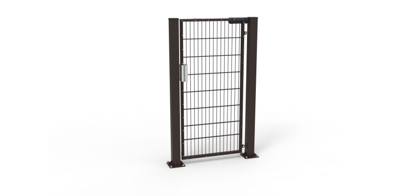 Dark Brown twin mesh pedestrian gate
