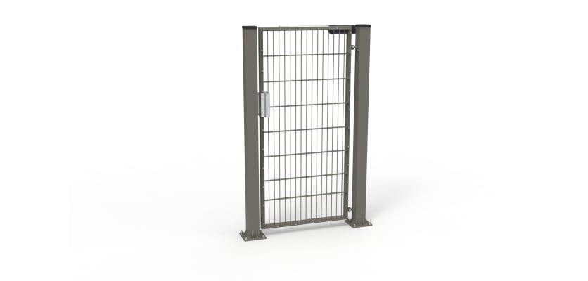 Stone Grey twin mesh pedestrian gate