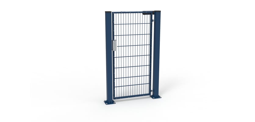 Gentian Blue twin mesh pedestrian gate