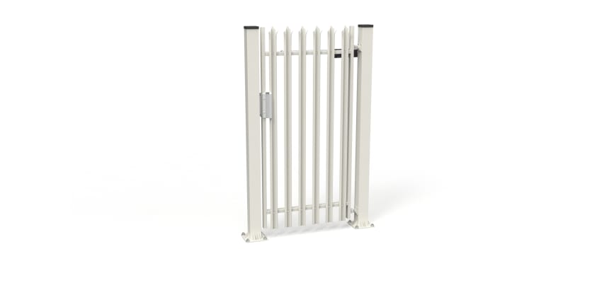 Traffic White Palisade Pedestrian Gate