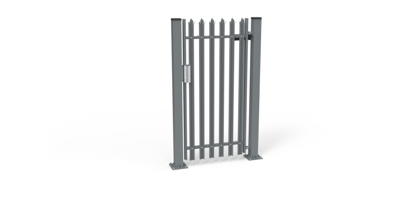 Window Grey Palisade Pedestrian Gate