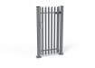 Window Grey Palisade Pedestrian Gate