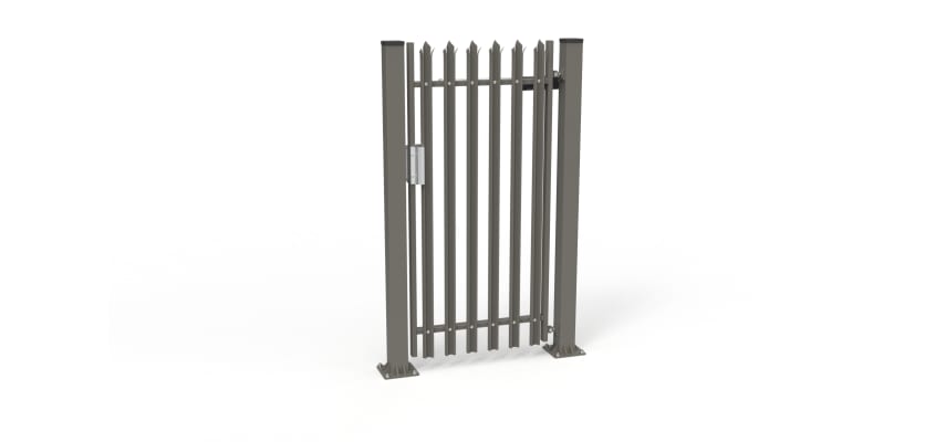 Stone Grey Palisade Pedestrian Gate