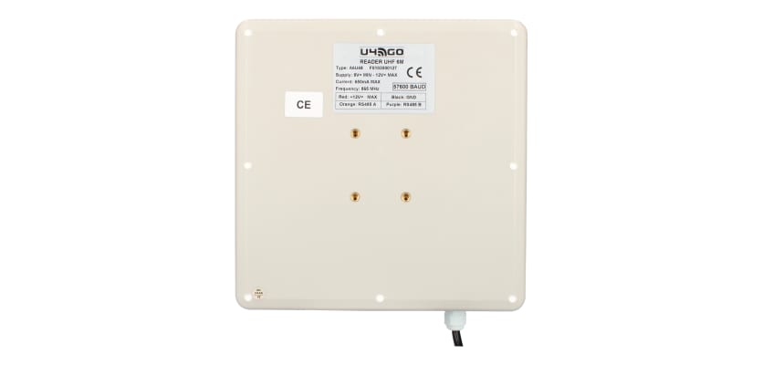 Back of CDVI A6U48 - U4GO Mid Range UHF Reader Kit 