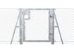 Galvanised 0.9m High Chain Link Single Leaf Gate installed alongside chain link fencing