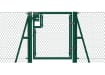 Green 0.9m High Chain Link Single Leaf Gate Kit