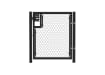 Black 1.5m High Chain Link Single Leaf Gate Kit