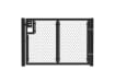 Black 1.5m High Chain Link Single Leaf Gate Kit with additional vertical support