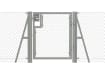 Galvanised 1.5m High Chain Link Single Leaf Gate Kit with strainer posts