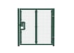 Green 1.8m High Chain Link Single Leaf Gate Kit with vertical support