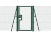 Green 1.8m High Chain Link Single Leaf Gate Kit with strainer posts