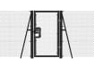Black 1.8m High Chain Link Single Leaf Gate Kit with strainer posts