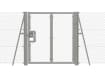 Galvanised 1.8m High Chain Link Single Leaf Gate Kit with vertical support and strainer posts