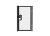 Black 2.4m High Chain Link Single Leaf Gate Kit