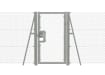 Galvanised 2.4m High Chain Link Single Leaf Gate Kit with strainer posts