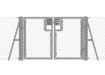 Galvanised  0.9m High Chain Link Double Leaf Gate Kit with strainer posts