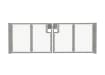 Galvanised 0.9m High Chain Link Double Leaf Gate Kit with vertical supports