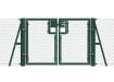 Green 0.9m High Chain Link Double Leaf Gate Kit with strainer posts