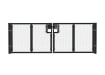  Black 0.9m High Chain Link Double Leaf Gate Kit with vertical supports