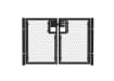 Black 1.2m High Chain Link Double Leaf Gate Kit